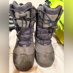 Columbia Kids Snow Boots - Gray and Blue